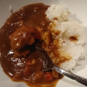 レンコンと鶏肉のカレー！